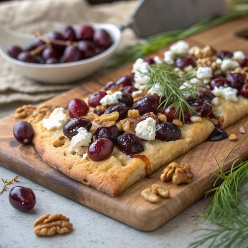 Roasted Grape and Feta Focaccia