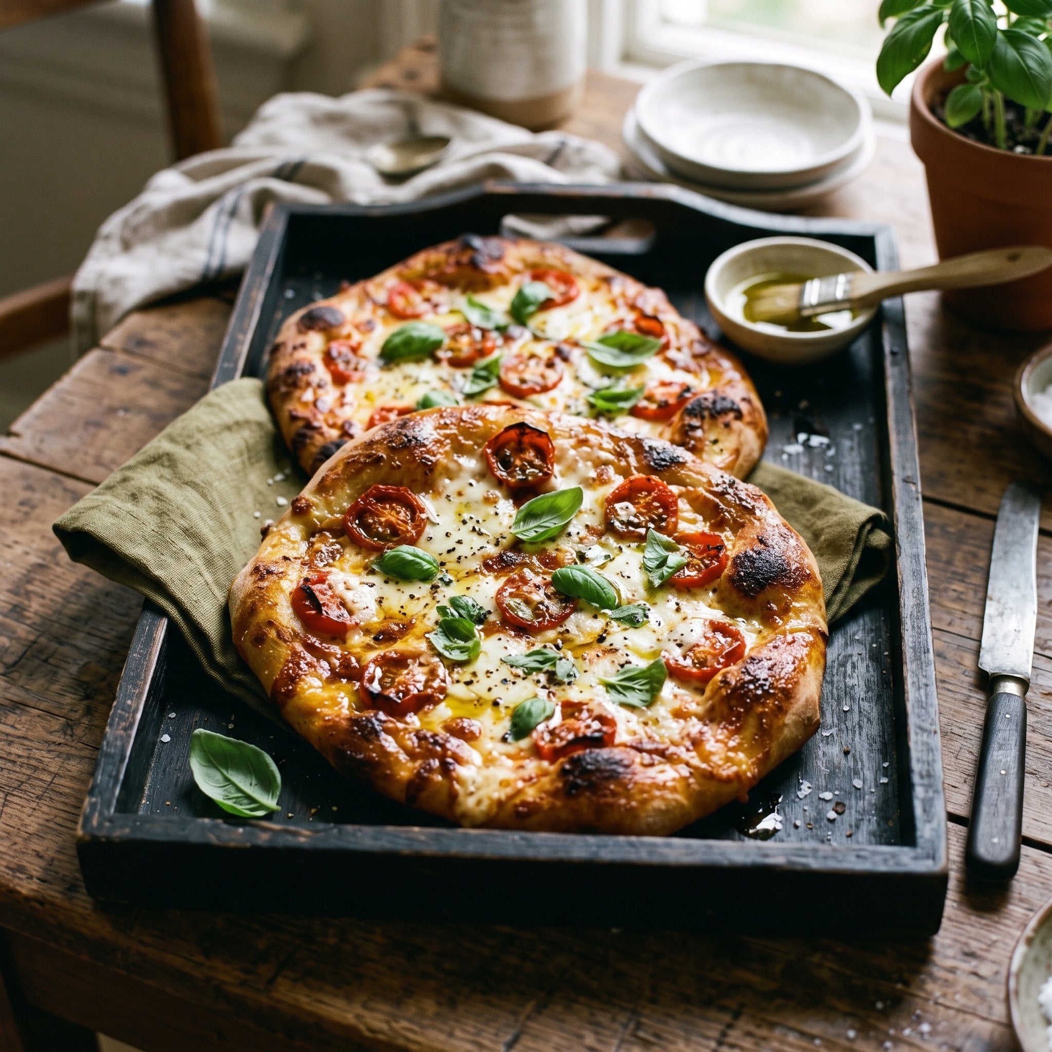Cheese Tomato Flatbread