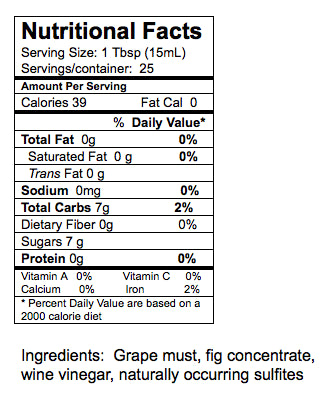 Black Mission Fig Dark Balsamic Vinegar
