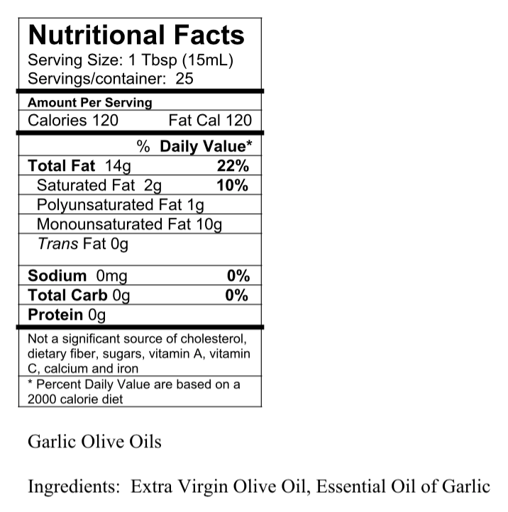 Ginger and Black Garlic Infused Olive Oil - Green Olive Company